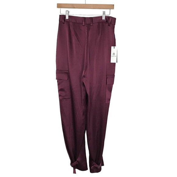 NWT Aritzia Babaton Refined Satin Cargo Pant High-waisted, satin cargo pants S 6 - Picture 7 of 13